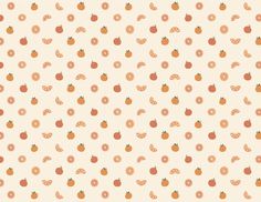 an orange and apple pattern on a white background