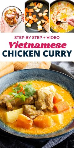 Try this amazing one-pan dinner – Vietnamese Chicken Curry with Coconut Milk (Ca Ri Ga). It’s the perfect balance of savoury flavour, mild heat and a gentle sweetness everyone will love! Dinner Vietnamese, Ca Ri Ga, Vietnamese Curry, Asian Curry, Chicken Curry With Coconut Milk, Easy Vietnamese Recipes, Curry With Coconut Milk, Vietnamese Chicken, Asian Meals