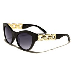 Oversize Cat Eye Chain Temple Sunglasses Black Gold Textured Size: One Size Frame Color: Black Lense Color: Black Lense Treatment: Gradient Brown Available On Separe Listings Style/Shape: Cat Eye Condition: New With Tags Same Or Next Day Shipping Fashion Sunglasses Trendy Cheap Oversized Cat Eye Fashion Nova Mirror Square Polarized Tinted Affordable Round Lens Retro Sporty Eyewear Quay Vintage Rhinestones Wayfarer Oval Mirrored Sunnies Summer Beach Pool Shades Ray-Ban Gradient Designer Pool Shade, Eye Fashion, Gradient Brown, Gray Lenses, Vintage Sunglasses, Grey Lenses, Gold Texture, Vintage Rhinestone, Sunglasses Vintage