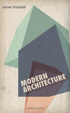 an advertisement for modern architecture on the front cover of a book with geometric shapes and text