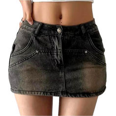 Make a statement with our ultra-short. medium-waisted. vintage-inspired denim skirt from the 2023 Summer Collection! This urban-trend staple is the perfect balance between contemporary fashion and '90s-inspired nostalgia. Crafted with premium quality denim. it features a unique distressed pattern and a reliable zipper and button duo.Why You'll Love It Grunge Galore: Embody the iconic '90s grunge movement with these effortlessly cool shorts. Distinctive Distressed Pattern: Expertly crafted wear a Denim Skirt Street Style, Skirt Street Style, Denim Skirts Online, Dunks Outfit, Womens Denim Skirts, Iconic 90s, Love Street, Short Denim Skirt, Jeans Skirt