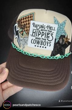 Funny Trucker Hat, Cowgirl Hats, Fashion Hacks Clothes, Silhouette Projects, Custom Hats, Hat Hairstyles