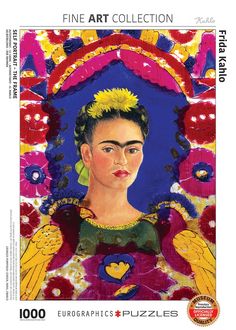 the puzzle box features an image of frida art collection's frida portrait