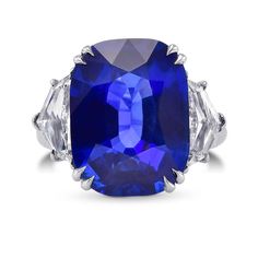 a blue sapphire and diamond ring