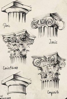 four different types of architectural styles