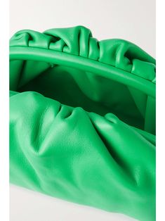 Designer Soft Leather Pouch Clutch, Green Leather Clutch For Evening, Green Leather Evening Clutch, Green Leather Clutch With Removable Pouch, Chic Green Leather Clutch, Green Leather Coin Purse Pouch, Mini Jodie Green, Bottega Veneta The Pouch, Mini Jodie