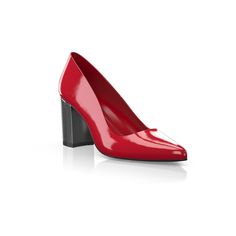 Metallic Block Heel Shoes 9076 | Girotti Modern Patent Leather Court Shoes With 4-inch Heel, Formal Patent Leather Block Heels With 4-inch Heel, Almond Toe Patent Leather Court Shoes With Reinforced Heel, Sleek Patent Leather Block Heels, High Heel Patent Leather Heels With Glossy Finish, Glossy Patent Leather High Heels, Red Block Heels For Formal Occasions, High Heel Patent Leather Block Heels For Work, Patent Leather Block Heels With Sculpted Heel For Office