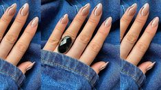 New trend alert Negative Space Nails 2021 Discover the coolest Nude Nail Ideas, Tuxedo Nails, Bandana Nails, Neutral Nail Art, Nail Design Video, Makeup Hacks Beauty Secrets, Nude Nail, Nude Nail Designs