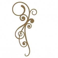 the letter s is made up of swirls and scrolls on a white background with brown ink