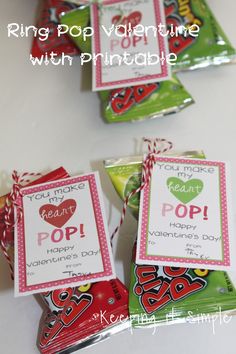 valentine's day treat bags with free printable tags