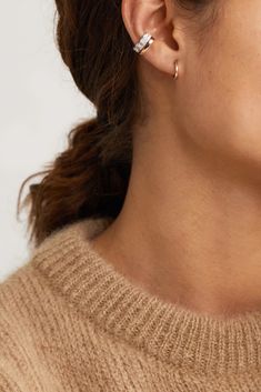 Anita Ko's dainty 'Huggie' earrings are the kind you 'set and forget'. They're cast from 18-karat rose gold in a classic hoop shape and are hinged for easy on and off. Wear yours solo or stacked alongside similar styles. Gold Diamond Hoop Earrings, Rose Gold Hoop Earrings, White Gold Diamond Earrings, Anita Ko, Luxury Women Fashion, Gold Diamond Earrings, Diamond Hoop Earrings, Single Earring, Rose Gold Earrings