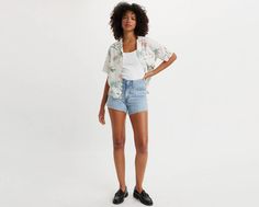 A vintage-inspired flattering fit featuring the higher-than-high rise that made the '80s the fashion decade we can’t stop talking about. With an updated design and sustainably produced denim, think of these '80s Mom Shorts as your parent’s shorts, but better. A vintage, 80s-inspired fit Featuring a 10 3/4-inch high rise With an A-line leg opening for a leg-lengthening effect We made this garment with post-industrial recycled cotton fiber Engineered to keep you cool and wick away moisture Summer Relaxed Fit Light Wash Jean Shorts, Retro Medium Wash Jeans For Summer, Light Wash Relaxed Fit Spring Shorts, Light Wash Relaxed Fit Shorts For Spring, Relaxed Fit Light Wash Shorts For Spring, Casual Straight Leg Jean Shorts For Spring, Summer Relaxed Fit Mid-rise Jeans, Summer High Rise Relaxed Fit Jeans, Summer Mid-rise Relaxed Fit Jeans