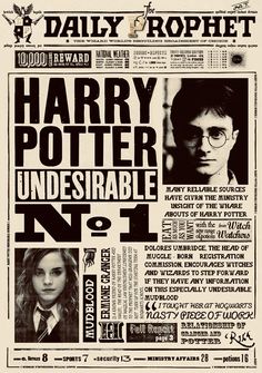 an old harry potter newspaper advertisement