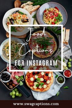 food captions for instagrams with the words, food captions for instagram