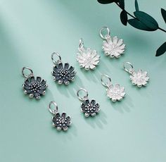 Sterling Silver Charms, Flower Charm, Daisy Charm, Daisy Pendant, Earring Charm, Bracelet Charm, Necklace Charm, Charm for Jewelry Making[Material]: 925 sterling silver[Size]: ~ 10*12mm / 12*15mm[Weight]:  ~ 1g / 1.4g[Quantity]: 1 piece / 2 pcs / 4 pcs❈❈ More Choice ❈❈Beads : https://www.etsy.com/shop/ShinyShinySoul?section_id=11979147Bead caps : https://www.etsy.com/shop/ShinyShinySoul?section_id=19758775Pendants/Charms : https://www.etsy.com/shop/ShinyShinySoul?section_id=17615392Chain : https Cheap Spring Flower Charm Earrings, Mother's Day Silver Sterling Flower Earrings, Mother's Day Sterling Silver Flower Earrings, Earring Charm, Daisy Pendant, Daisy Charm, Sterling Silver Charms, Pendant Earring, Jewellery Making Materials