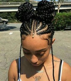 African Women Hair, Blonde Balayage Highlights, Braided Hairstyles For Black Women Cornrows, Pelo Afro, Braided Ponytail Hairstyles, Feed In Braid, Cool Braid Hairstyles, Hair 2018, Two Braids