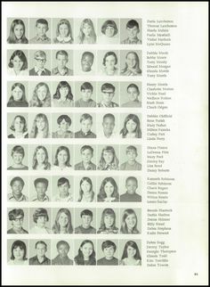 an old black and white photo of people with different hair styles, from the 1950's to 1970's