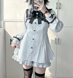 jirai kei White Jirai Kei, Jirai Kei Clothes, Jirai Kei Outfit Ideas, Ryousangata Fashion, Jirai Kei Aesthetic, Jirai Kei Outfits, Jirai Kei Fashion, Spring Attire, Kei Fashion