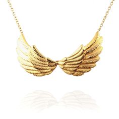 Double Wing Necklace - Jana Reinhardt Ltd - 3 Guardian Angel Wings, Angel Wings Pendant, Angel Wings Necklace, Wings Pendant, Wings Necklace, Wing Jewelry, Romantic Necklace, Gold Wing, Angel Wing Necklace