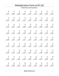 the worksheet for multi - digiting with numbers to 10 and below it