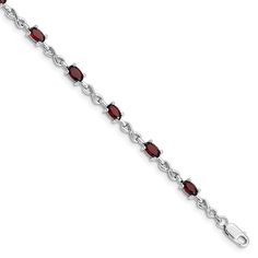 Silver Oval Stones Garnet Gemstone Bracelet at $ 121.53 only from Jewelryshopping.com Garnet Bracelet, Garnet Stone, Jewelry For Her, Garnet Gemstone, 925 Jewelry, Exquisite Jewelry, Gemstone Bracelet, Sterling Silver Bracelets, Womens Bracelets