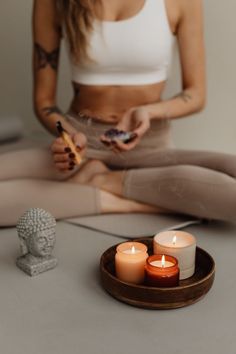 Candle Photoshoot, Yoga Candles, Spiritual Photos, Meditation Scripts, Yoga Aesthetic, Candle Picture, Kundalini Awakening, Yoga Inspo