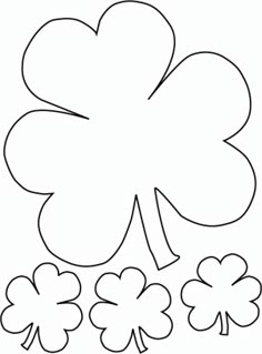 four leaf clover coloring page for st patrick's day