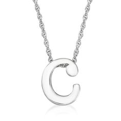 Ross-Simons - "A"- Sterling Silver Lowercase Initial Necklace. 18". Our gleaming lowercase "a" initial necklace serves as a personal gift for someone special and the perfect way to express yourself! Crafted of polished sterling silver. Suspends from a rope chain. Springring clasp, sterling silver lowercase initial necklace. Classic White Initial Necklace, Classic Sterling Silver Initial Pendant Charm Necklace, Anniversary Initial Pendant Necklace With Polished Finish, Classic White Gold Charm Necklace With Initials, Silver Initial Pendant Necklace With Polished Finish, Classic Sterling Silver Charm Necklaces With Initials, Classic Sterling Silver Initial Pendant Name Necklace, Classic Sterling Silver Initial Pendant Necklace, Classic Sterling Silver Initial Necklace For Anniversary