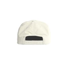 a white baseball cap with black visor