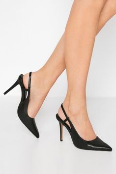 Shop LTS Black Sling Back Heel Court Shoes in Standard Fit at Yours Clothing. Discover women’s plus size clothing in sizes 10-36 with fast delivery. Modest Girl, Sling Back Heels, Women Heels, Court Heels, Long Tall Sally, Tall Clothing, Women's Heels, Sling Back, Tall Women