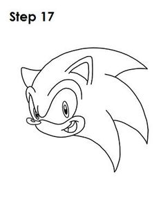 sonic the hedgehog coloring page for kids to color and learn how to draw it