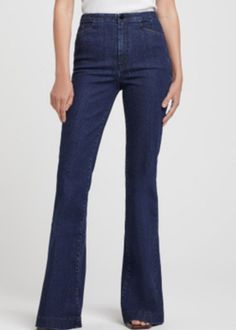 J BRAND Darted High-Rise Flare Trouser Flare Trousers, J Brand, Bell Bottom Jeans, Wardrobe Staples, High Rise, Trousers