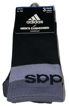 You'll Receive 3 Pairs of Men’s Adidas Cushioned Crew Socks. Men 6-12. Please see Title, Pictures and Details for more Information. Socks are New & Unused with Tag Attached. Shipped via USPS First Class Package. Retail New is $16+tax. Adidas Casual Black Socks, Casual Black Adidas Socks, Socks Men, Logo New, Digital Technology, Crew Socks, Adidas Men, Black Gray, Black And Grey