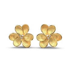 The Eleganza Diamond Flower earrings are crafted in polished and raw 14K or 18k gold with a delicate ribbed decoration that makes it unique and special. 14K or 18k gold 22 mm diameter natural diamonds 0.13ct, color G, VS designed and crafted in Italy Diamond Flower Earrings, Gold Flower Earrings, Flower Earrings Gold, Italian Jewelry, Diamond Flower, Gold Flower, Flower Earrings Studs, Flower Studs, Diamond Design