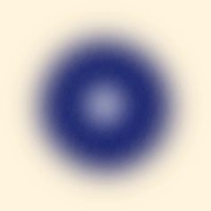 a blue and white circular object is shown