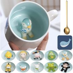 PRICES MAY VARY. 🥤 HIGH QUALITY COFFEE MUG: This cute cup is fired at high temperature in ceramic, with smooth glaze, delicate and moisturizing. 🥤 UNIQUE CERAMIC MUGS : This cute animals coffee mug has a large caliber cup, comfortable drinking experience, easy to clean; semi-circular handle, ergonomic design, comfortable to hold, not hot, easy to drink. 🥤 3D CARTOON ANIMALS IN CUP : The cute ceramic cup with handle has a variety of styles to choose from，which is simple without losing individu Kids Mugs, Novelty Cups, Cow Mug, Frog Gifts, Women Friends, Birthday Gift For Women, Animal Mugs, Cute Coffee Mugs, Birthday Cup