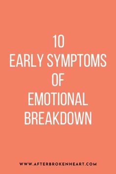 Recognizing the symptoms of emotional breakdown early is key to taking action and seeking support. Understanding how emotional stress manifests can help you address it before it becomes overwhelming. By acknowledging these signs, you can prioritize your mental health and begin the journey toward healing and recovery. Manage Your Emotions, After A Breakup, Taking Action, Trying To Sleep, Stomach Ache, Trouble Sleeping, After Break Up, Forgiving Yourself