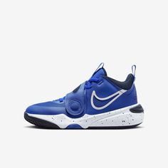 the nike team hustler is available in blue, white and dark grey colors