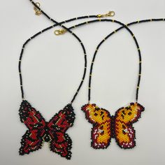 Description: Oversized Statement Butterfly Necklace These Items Are Individually Made With Love By Me. Details: Handmade Colors: Multiple Colors Offered Design: Butterfly Material: Seed Bead Drop Length: 2" Width Length: 2.5" Style: Boho/ Hippie/ Butterfly / Statement Care Instructions: Store Out Of Direct Sunlight And Keep Away From Water. It Is Not Recommended To Wear It In Or Around Water Red Butterfly Necklace For Gift, Handmade Adjustable Butterfly Necklace, Handmade Butterfly Necklace For Festivals, Butterfly Shaped Beaded Chain Jewelry Gift, Butterfly Shaped Beaded Chain Jewelry For Gifts, Butterfly Shaped Beaded Necklace For Gift, Butterfly Shaped Beaded Necklace For Gifts, Handmade Butterfly Necklace, Bead Butterfly