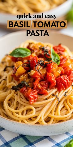 Spaghetti dreams come true! Try this vibrant Spaghetti with Diced Tomatoes and fresh basil for a taste of Italy at home.