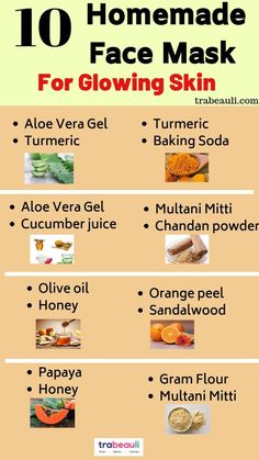 13 DIY Homemade Face Masks For Glowing Skin (Overnight) | Trabeauli Name Twitter, Face Masks For Glowing Skin, Masks For Glowing Skin, Face Mask For Glowing Skin, Mask For Glowing Skin, Remedies For Glowing Skin, Homemade Face Mask, Lotion For Oily Skin