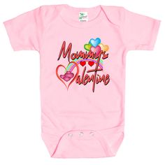 Rapunzie's sweet and heartwarming "Mommy's Valentine" Baby Onesie, designed to celebrate the love and bond between a baby and their adoring mommy. Carefully crafted with comfort in mind, this onesie is made from 100% cotton, ensuring a soft and gentle feel against your baby's delicate skin. The short sleeves provide ease of movement for your little one.Featuring a delightful graphic, this onesie showcases a vibrant rainbow adorned with red hearts, representing the joy and love that surrounds you Playful Pink Onesie As A Gift, Playful Pink Onesie As Gift, Family Matching Pink Onesie For Playtime, Pink Family Matching Onesie For Playtime, Pink Family Matching Playtime Onesie, Pink Cotton Onesie For Gift, Pink Cotton Onesie As A Gift, Pink Cotton Onesie As Gift, Fitted Pink Onesie For Gift