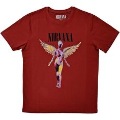 Nirvana In Utero Unisex T-Shirt Nirvana Artwork, Grunge Shirts, Nirvana In Utero, 90s Alternative, Red Grunge, In Utero, Grunge Music, Screen Printing Designs, Short Styles