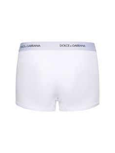 Logo elastic waistband. Model is wearing a size5 White Stretch Bottoms With Logo Waistband, Fitted Bottoms With Logo Waistband In Short Length, Fitted Summer Bottoms With Logo Waistband, Fitted Bottoms With Logo Waistband For Summer, Boxer Briefs, Briefs, Dolce And Gabbana, Elastic, ? Logo