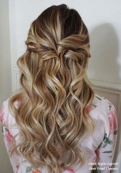 Half up half down wedding hairstyles from Heidi Marie Garrett #weddings #hairstyles #weddinghairstyles #weddingideas #fashion Prom Hair Updo, Engagement Hairstyles, Half Up Half Down Hair Prom, Prom Hair Down, Prom Hairstyles For Short Hair, Best Wedding Hairstyles, Wedding Hairstyles Half Up Half Down, Trendy Wedding Hairstyles, Wedding Hair Inspiration