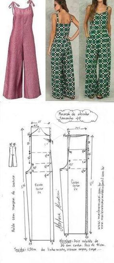 the sewing pattern for this jumpsuit is easy to sew