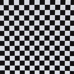 a black and white checkered fabric is shown