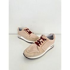 Loro Piana Women's My Wind Sneakers Lace Up Leather Beige Cream Eu 38 Us 7.5. Item Is In Pre-Owned Condition With No Major Flaws. Item Has General Wear Throughout, Most Discoloration On The Toe Box. Shoe Looks Like It Has Barely Been Worn And Tread And Soles Are In Perfect Condition. Loro Piana My Wind Sneakers, Loro Piana Leather Sneakers, Loro Piana Sneakers Cream Lace-up Calf Leather Sneakers, Custom Beige Lace-up Sneakers With Textured Sole, Beige Custom Sneakers With Textured Sole, Lace-up, Beige Custom Sneakers With Textured Sole, Cream Suede Sneakers With Stitched Sole, Casual Beige Calf Leather Sneakers, Sporty Cream Leather Custom Sneakers, Cream Suede Sneakers With Leather Sole, Cream Leather Custom Sneakers With Round Toe