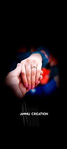 two hands holding each other with the words annu creation written on top of them