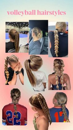 Cool Hairstyles For Volleyball, Vball Tourney Hair, Vb Hair Styles Easy, Hairstyles For Swimming Short Hair, Hair Ideas For The Pool, Game Day Hairstyles Volleyball Short Curly Hair, Hairstyles To Practice, Hair Ideas For Volleyball, Volleyball Game Day Hairstyles